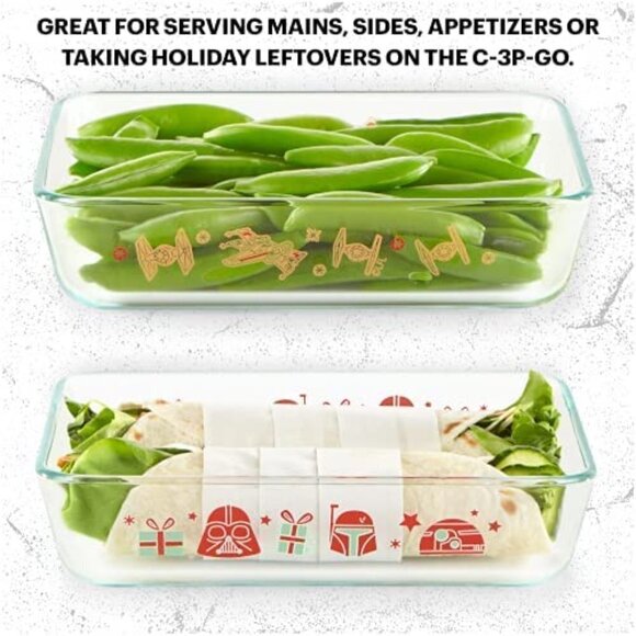 Pyrex Star Wars Holiday Edition Glass Storage Set 8 Piece - Picture 4 of 9